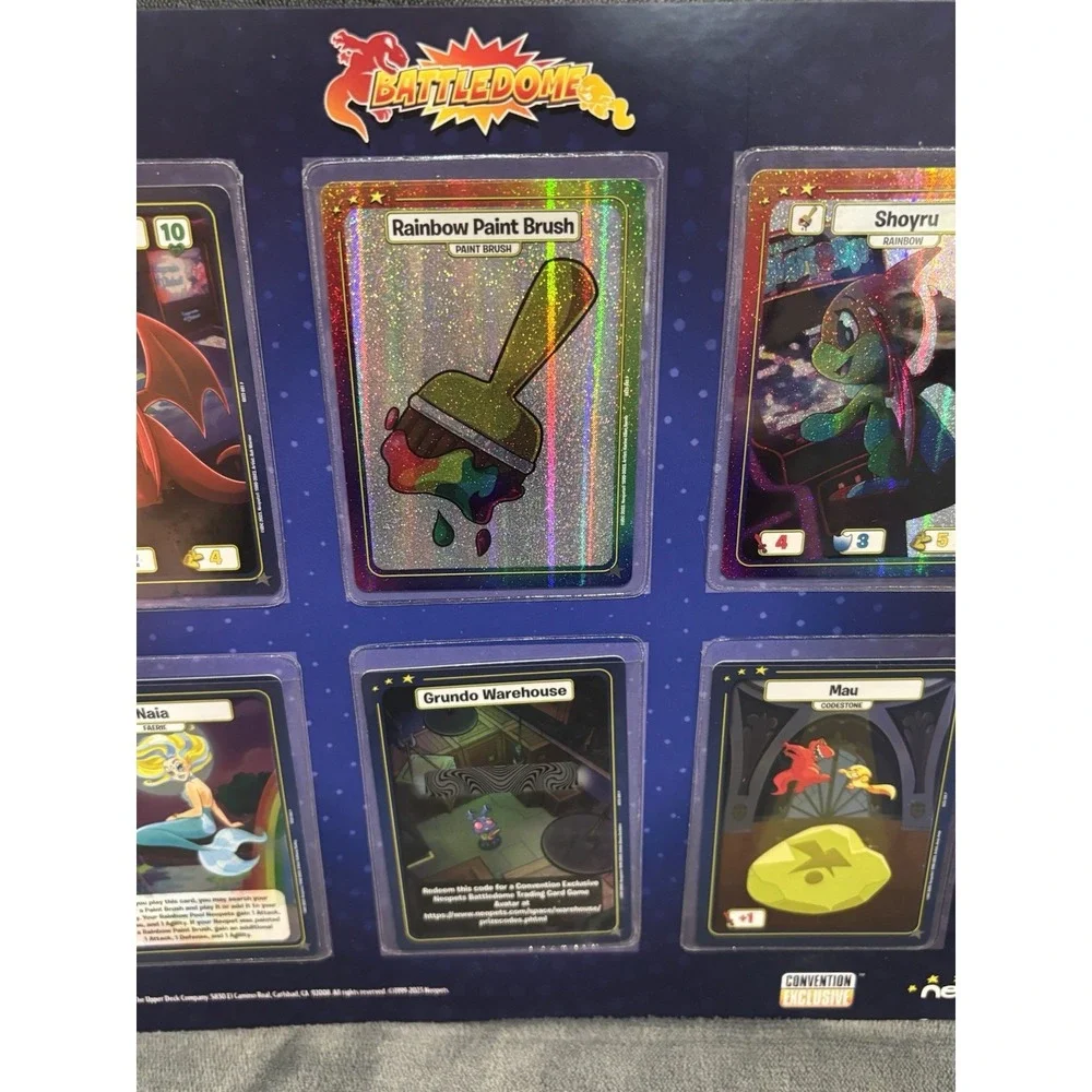2023 CONVENTION EXCLUSIVE‎ UPPER DECK NEOPETS TCG 6 CARD SET BATTLEDOME GENCON
